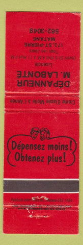 Matchbook Cover - Depanneur M Labonte Matane QC WEAR