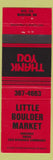 Matchbook Cover - Little Boulder Market Madison NH