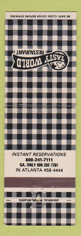 Matchbook Cover - Tasty World Restaurant Atlanta GA