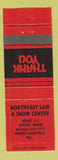 Matchbook Cover - Northeast Saw Snow Center Athens ME red