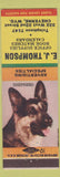 Matchbook Cover - EJ Thompson Office Supply Cheyenne WY Shepherd