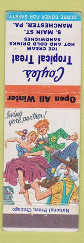 Matchbook Cover - Coyle's Tropical Treat Manchester PA hillbilly