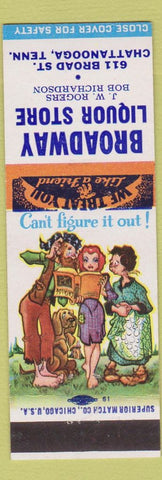 Matchbook Cover - Broadway Liquor Store Chattanooga TN hillbilly