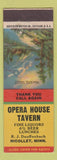 Matchbook Cover - Opera House Tavern Nicollet MN