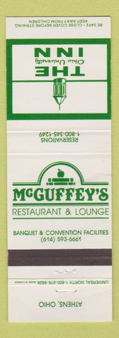Matchbook Cover - McGuffey's Restaurant Lounge Athens OH WORN