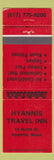 Matchbook Cover - Hyannis Travel Inn MA