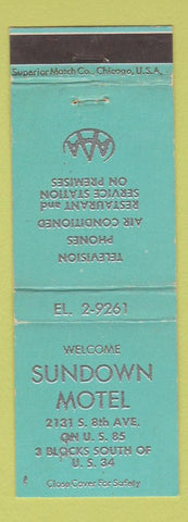 Matchbook Cover - Sundwon Motel