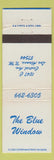 Matchbook Cover - The Blue Window Los Alamos NM