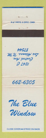 Matchbook Cover - The Blue Window Los Alamos NM