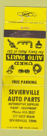 Matchbook Cover - Sevierville Auto Parts Sevierville TN WEAR