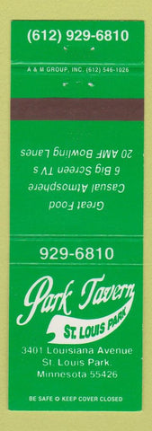 Matchbook Cover - Park Tavern ST Louis Park MN