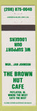 Matchbook Cover - Brown Hut Cafe Potlatch ID