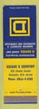Matchbook Cover - Square D Company Secaucus NJ Electrical