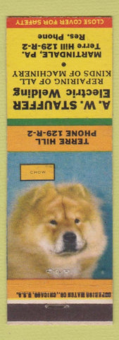 Matchbook Cover - AW Stauffer Electric Martindale PA Chow
