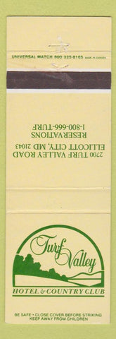 Matchbook Cover - Turf Valley Hotel Country Club Ellicott City MD