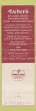 Matchbook Cover - Weber's Inn Ann Arbor MI