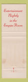 Matchbook Cover - Beef Quarter Restaurant Indianapolis IN