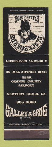 Matchbook Cover - Blackbeard's Galley and Grog Newport Beach CA pirate