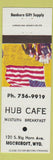 Matchbook Cover - Hub Cafe Moorcroft WY