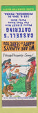 Matchbook Cover - Cassell's Catering Penbrook PA hillbilly