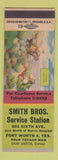 Matchbook Cover - Smith Bros Texaco oil gas Fort Worth TX