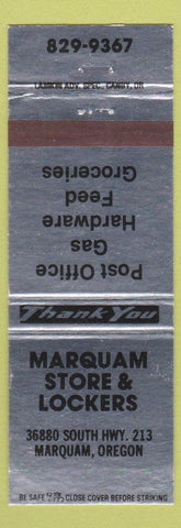 Matchbook Cover - Marquam Store Lockers feed OR