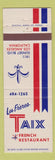 Matchbook Cover - Les Freres Taix French Restaurant Los Angeles CA