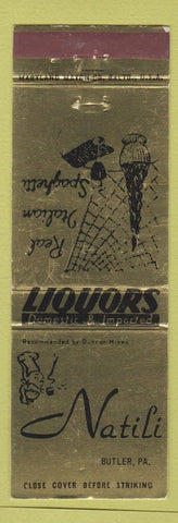 Matchbook Cover - Natili Restaurant Italian Butler PA
