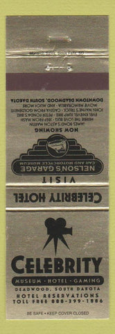 Matchbook Cover - Celebrity Museum Hotel Casino Deadwood SD