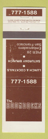 Matchbook Cover - Boondocks San Francisco CA WEAR