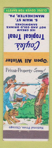 Matchbook Cover - Coyle's Tropical Treat Manchester PA hillbilly