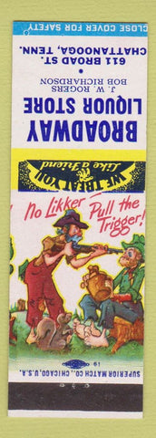 Matchbook Cover - Broadway Liquor Store Chattanooga TN hillbilly