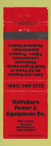 Matchbook Cover - Wolfeboro Power Equipment NH red