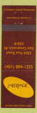 Matchbook Cover - Meritage East Greenwich RI Restaurant