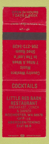 Matchbook Cover - Little Red Barn Restaurant Rochester WA