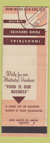 Matchbook Cover - Industrial Food Services Toronto ON