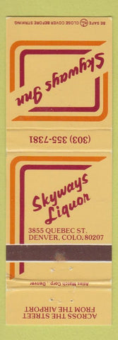 Matchbook Cover - Skyways Inn Denver Colorado