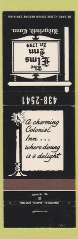 Matchbook Cover - Elms Inn Ridgefield CT