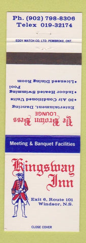 Matchbook Cover - Kingway Inn Windsor NS