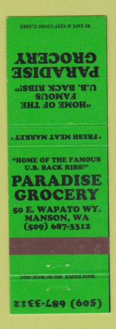 Matchbook Cover - Paradise Grocery Ribs Manson WA