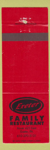 Matchbook Cover - Exeter Family Restaurant PA