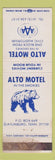 Matchbook Cover - Alto Motel Gatlinburg TN WEAR