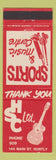Matchbook Cover - HSC Huntly New Zealand Sports Music Center