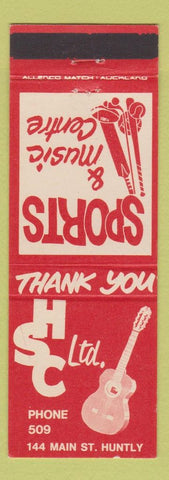 Matchbook Cover - HSC Huntly New Zealand Sports Music Center