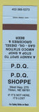 Matchbook Cover - PDQ Shoppe Tilden NE Amoco oil gas