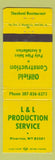 Matchbook Cover - L and L Production Riverton WY WEAR