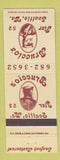 Matchbook Cover - Bruccio's Pier 52 Seattle WA seafood