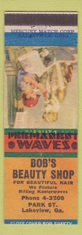 Matchbook Cover - Bob's Beauty Shop Lakeview GA salon