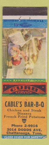 Matchbook Cover - Cable's BBQ Chattanooga TN