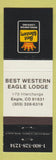 Matchbook Cover - Best Western Eagle Lodge Eagle Colorado